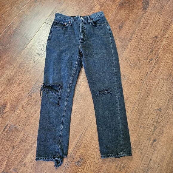 Agolde Riley High Rise Straight Leg Jeans - Picture 2 of 9